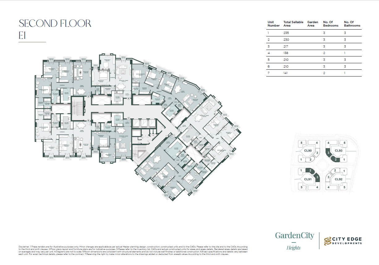 Floor plan for apartment at New Garden City