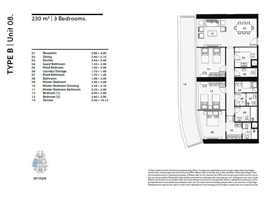 Floor plan for apartment at North Edge New Alamein