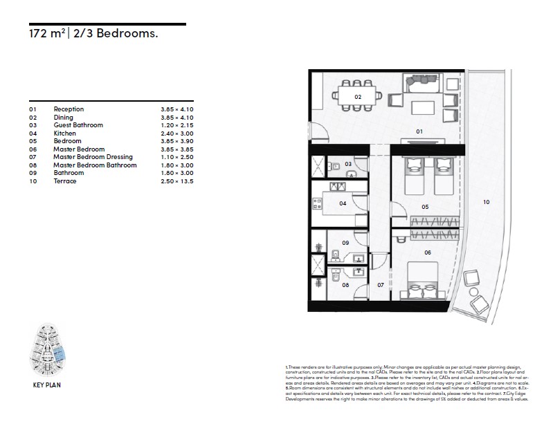 Floor plan for apartment at North Edge New Alamein