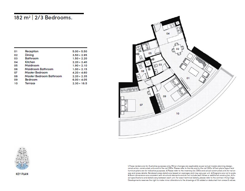 Floor plan for apartment at North Edge New Alamein