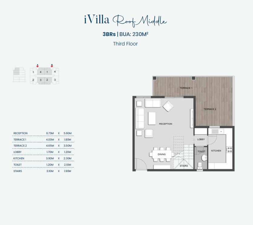 Floor plan for duplex at Aliva Mountain View Mostakbal City