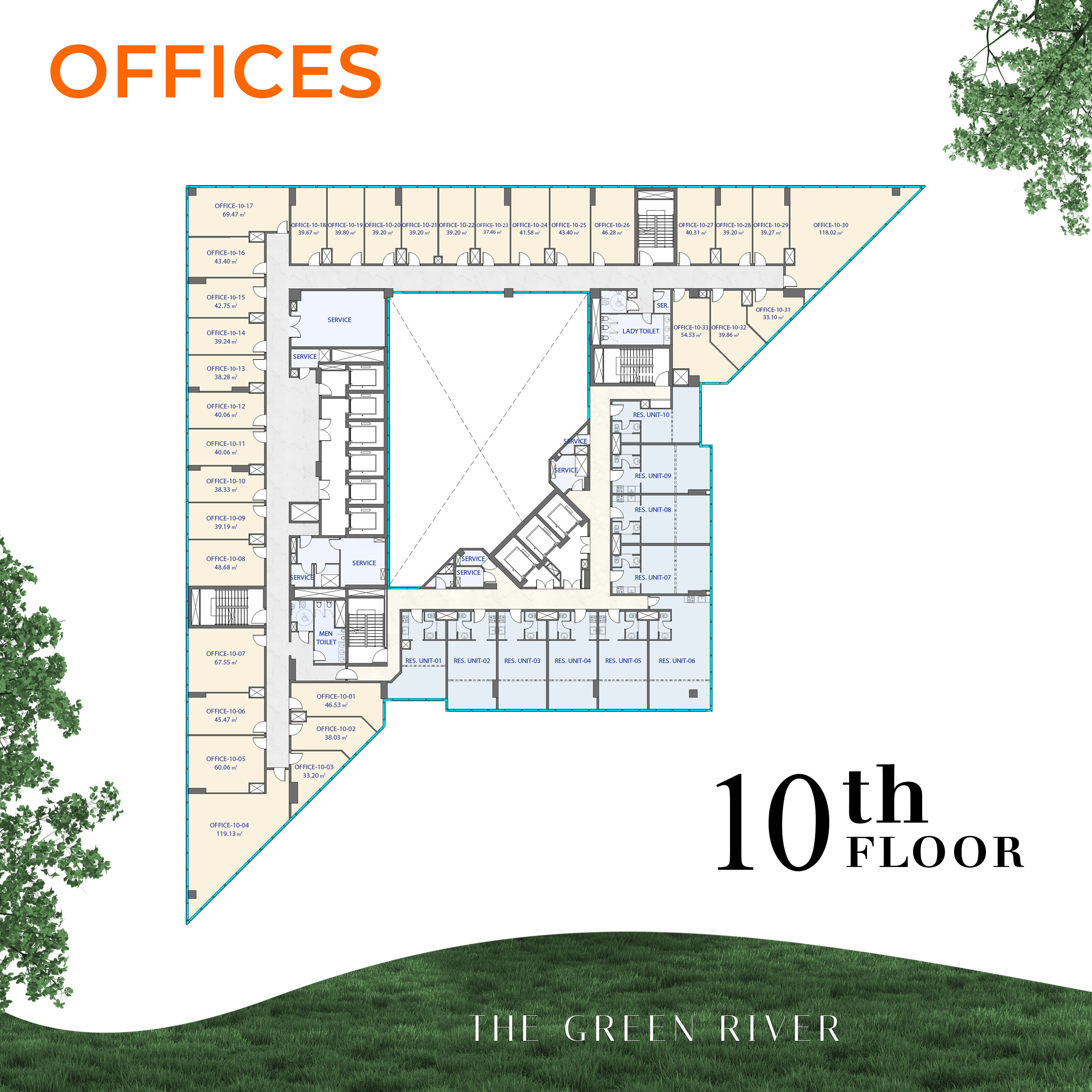 Floor plan for  at Modon Green River Tower