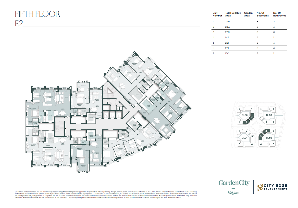 Floor plan for apartment at New Garden City