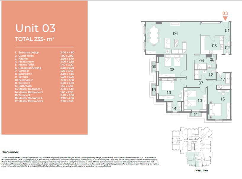 Floor plan for apartment at Il Latini City Edge