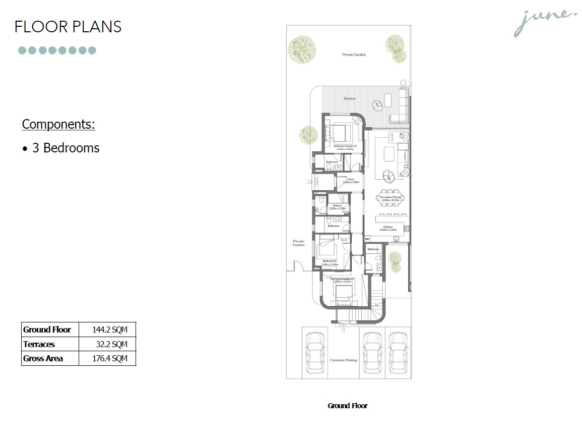 Floor plan for chalet at Aquamarine-June