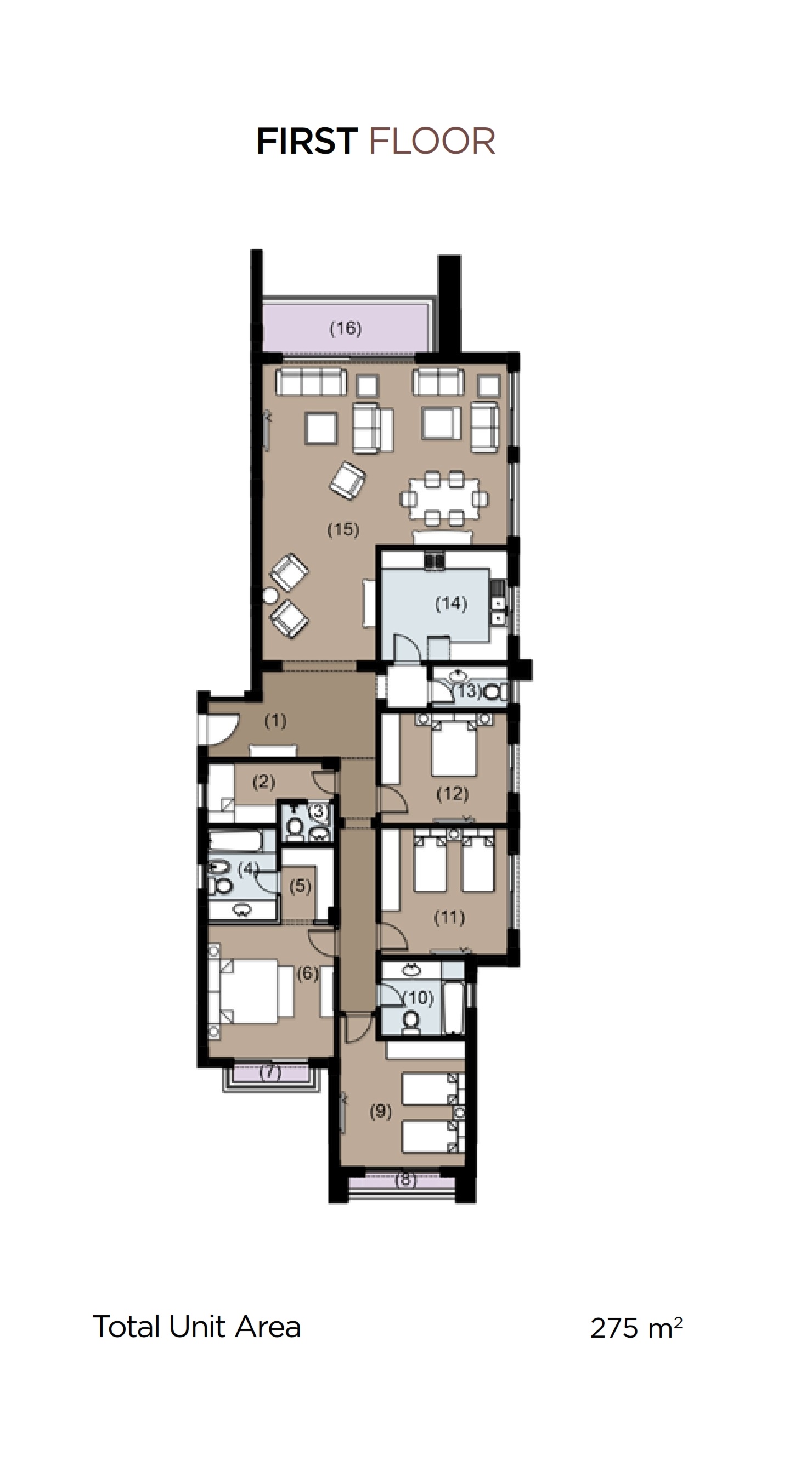 Floor plan for apartment at New Giza