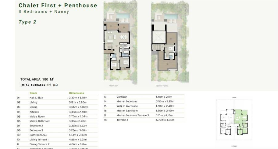 Floor plan for chalet at ZED East