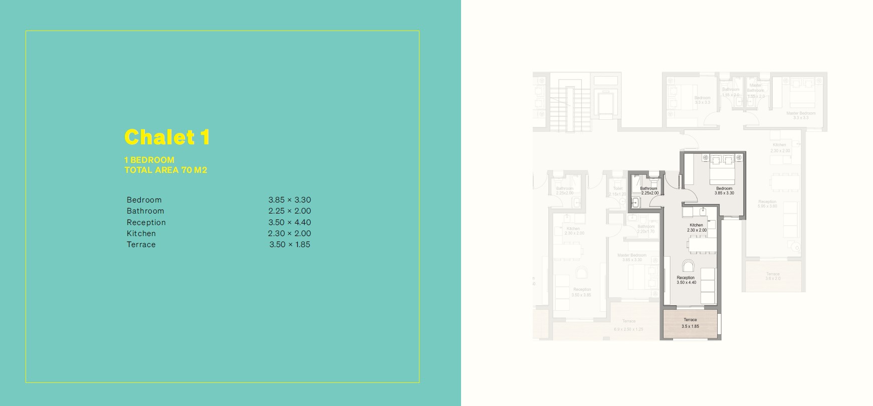 Floor plan for chalet at Salt