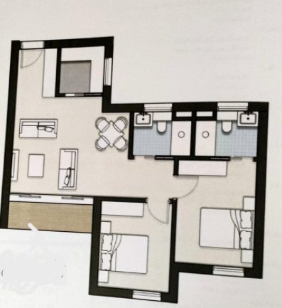 Floor plan for apartment at ZED