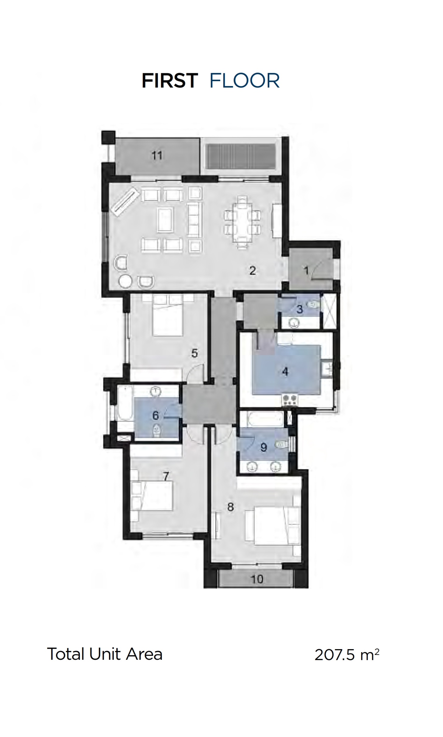 Floor plan for apartment at New Giza
