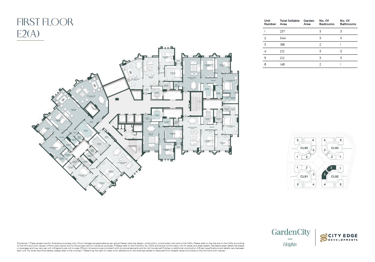 Floor plan for apartment at New Garden City