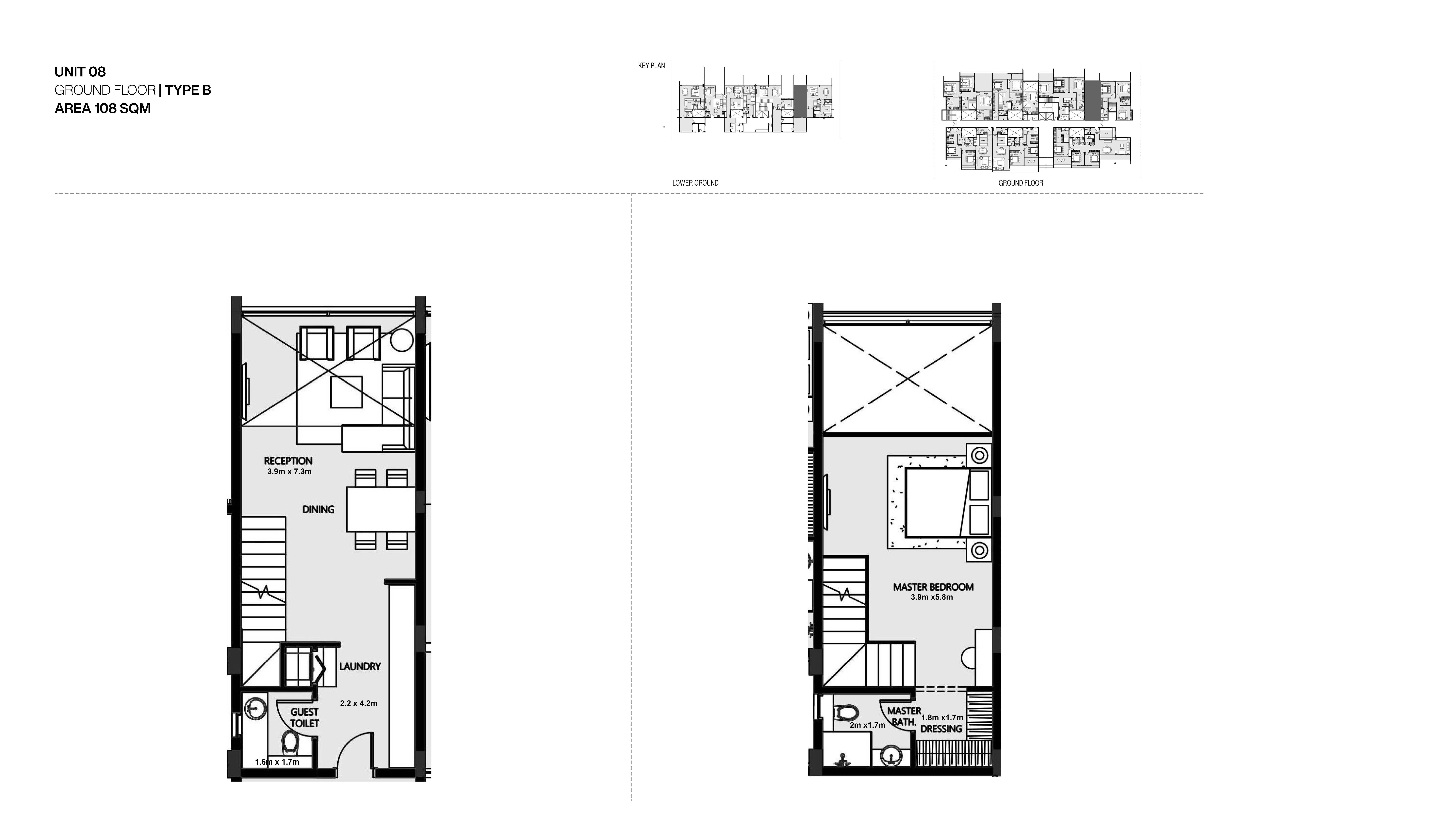 Floor plan for duplex at Nmq