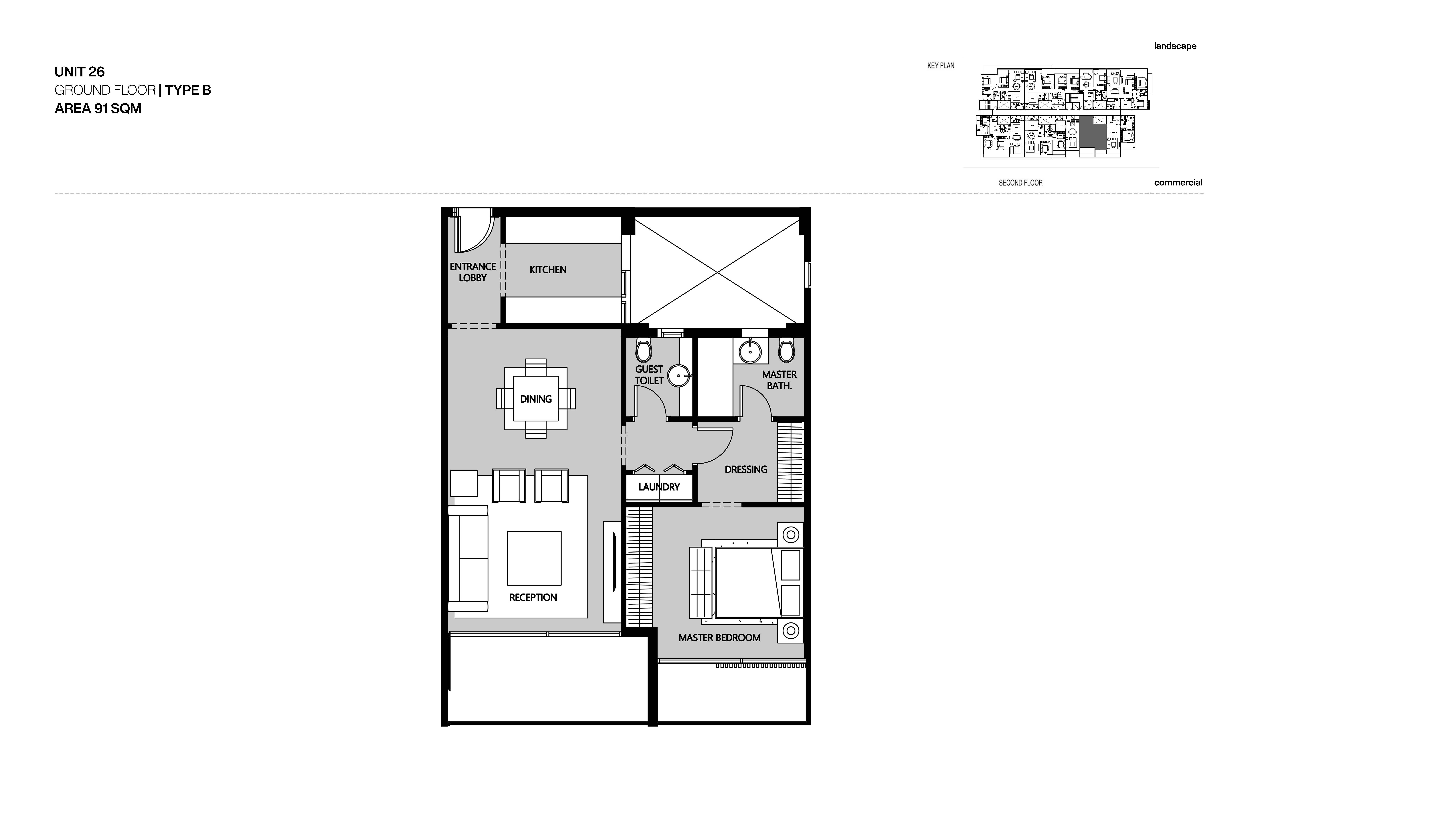 Floor plan for apartment at Nmq
