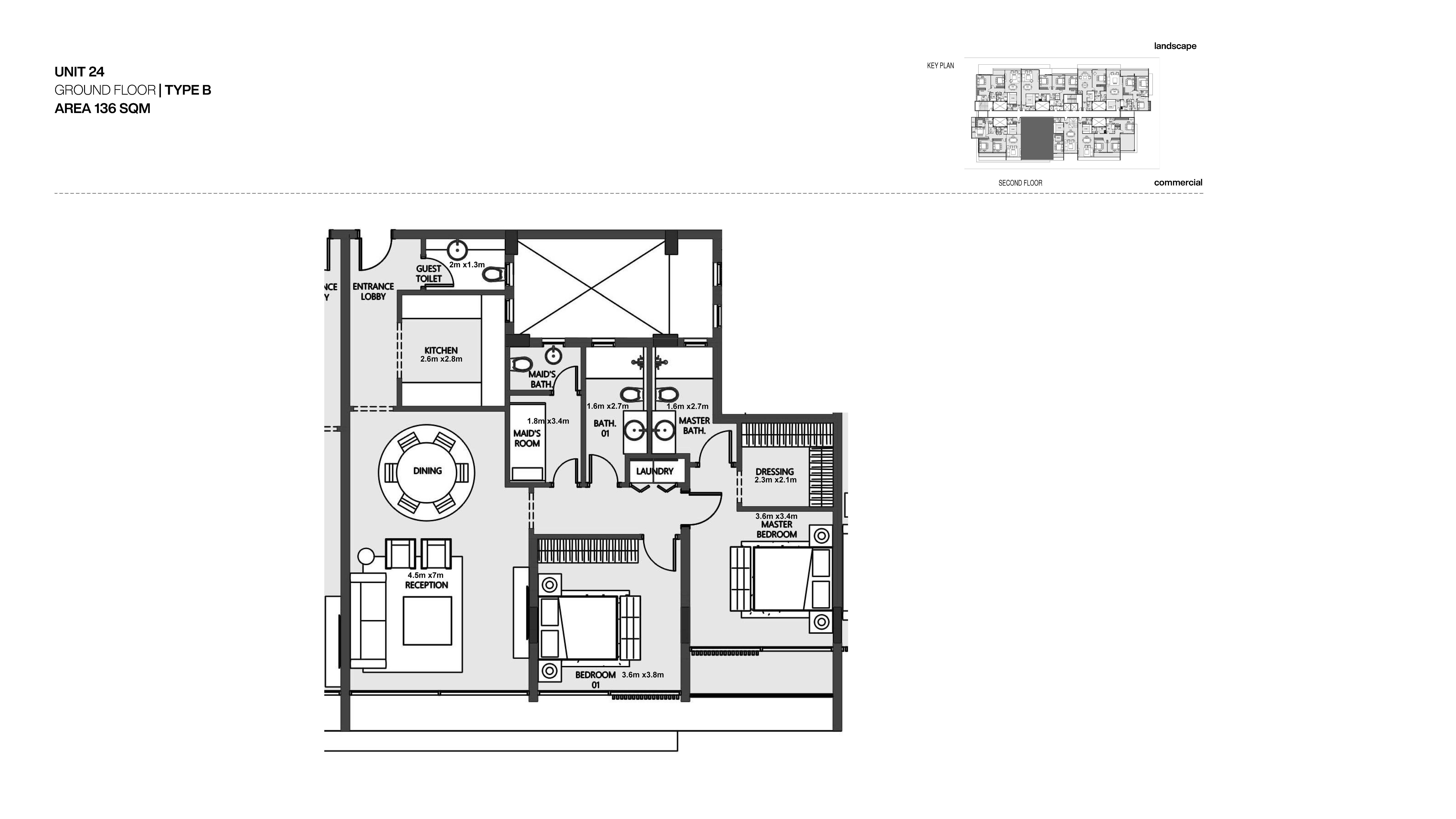 Floor plan for apartment at Nmq
