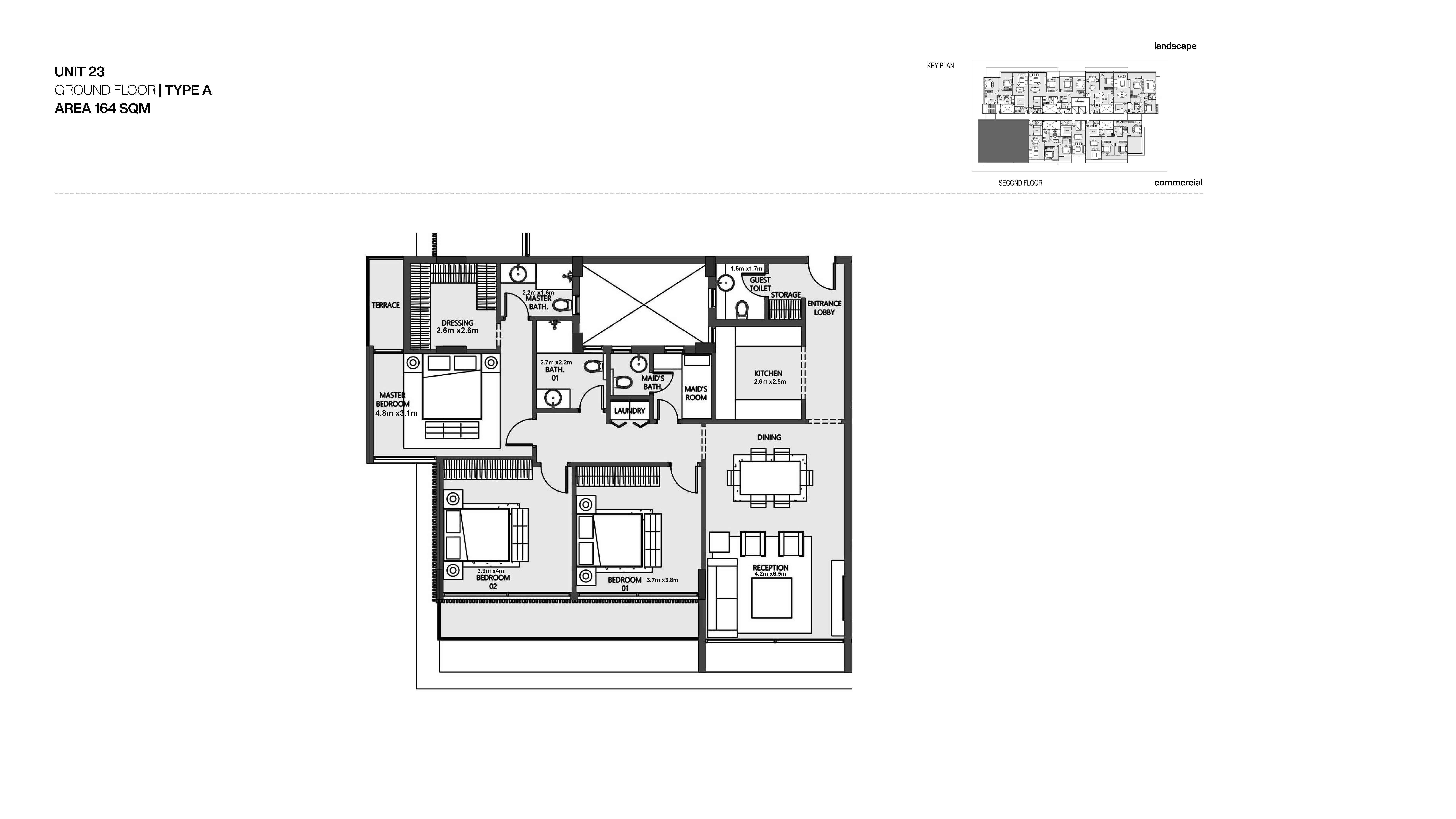 Floor plan for apartment at Nmq