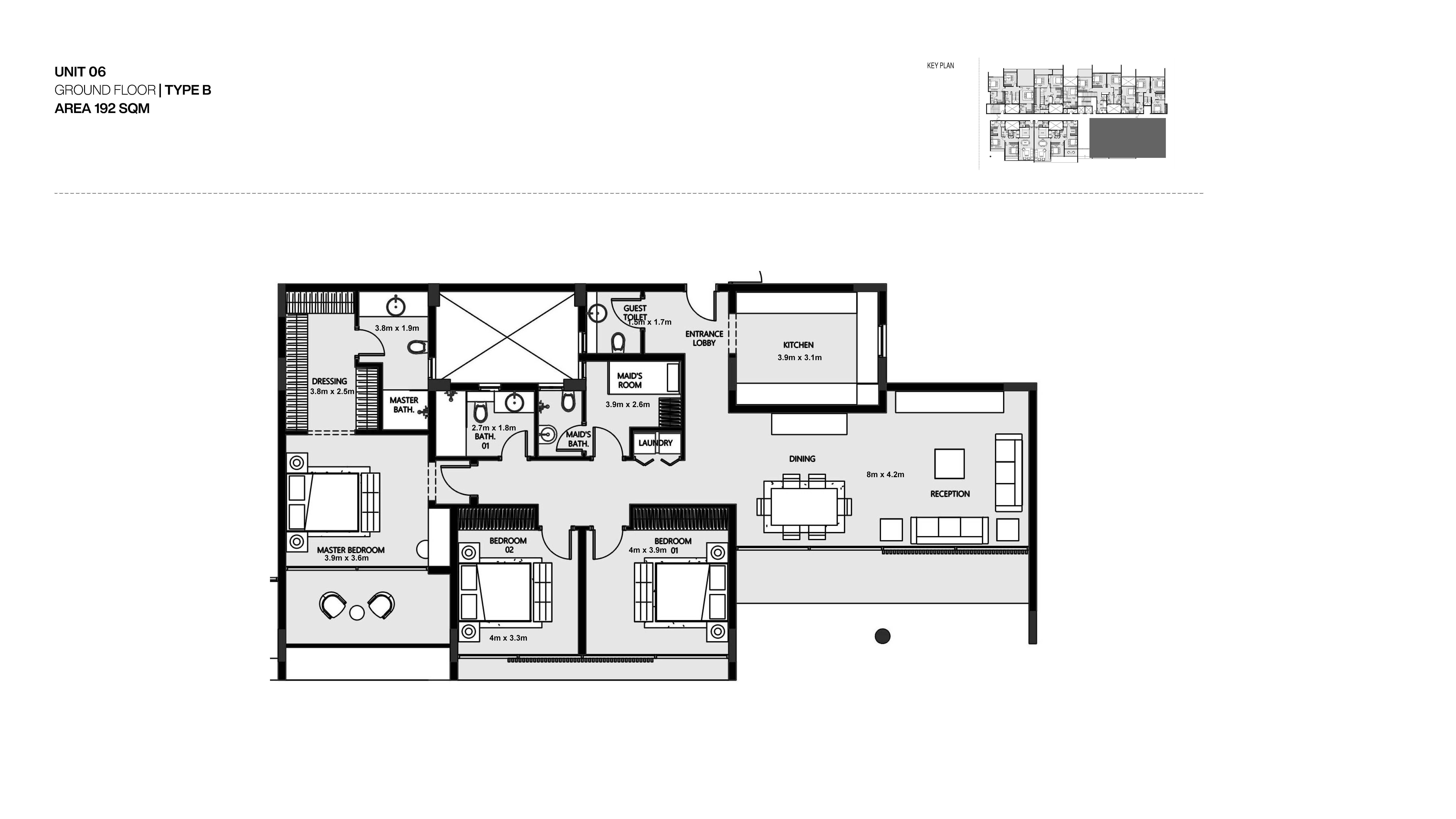 Floor plan for apartment at Nmq