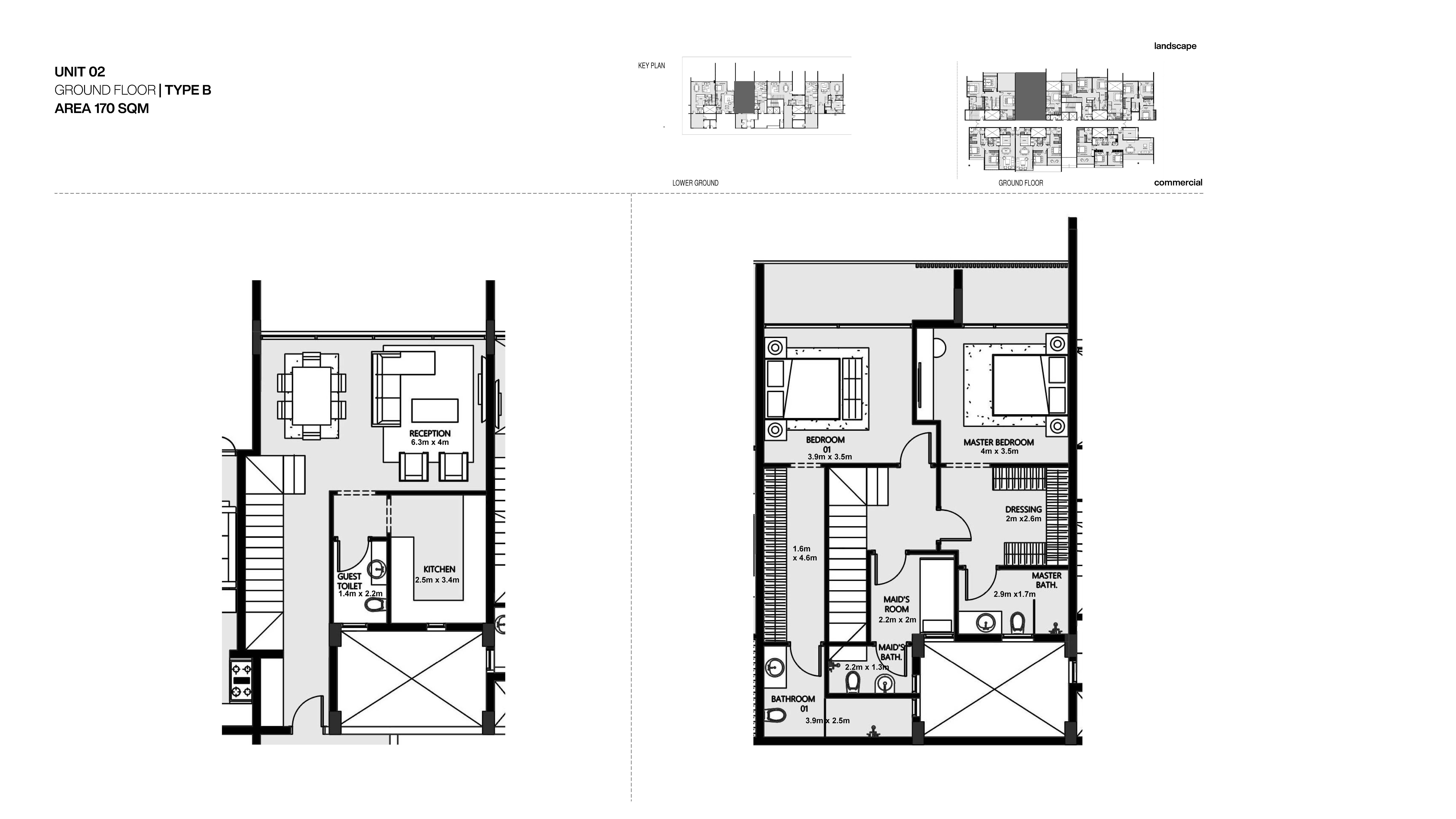 Floor plan for duplex at Nmq