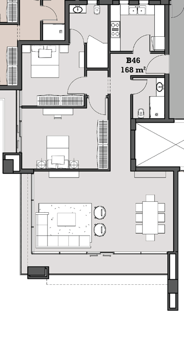 Floor plan for apartment at The View Waterway