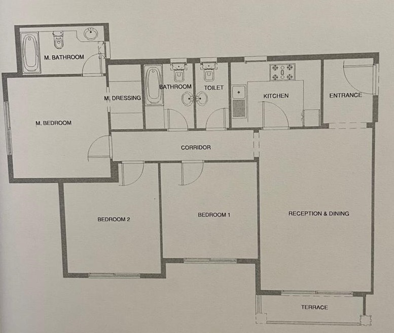 Floor plan for apartment at Aliva Mountain View Mostakbal City