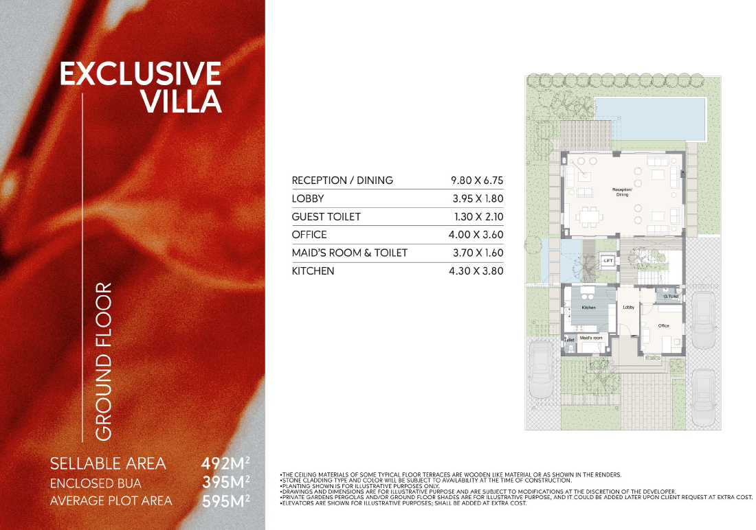 Floor plan for villa at Telal East