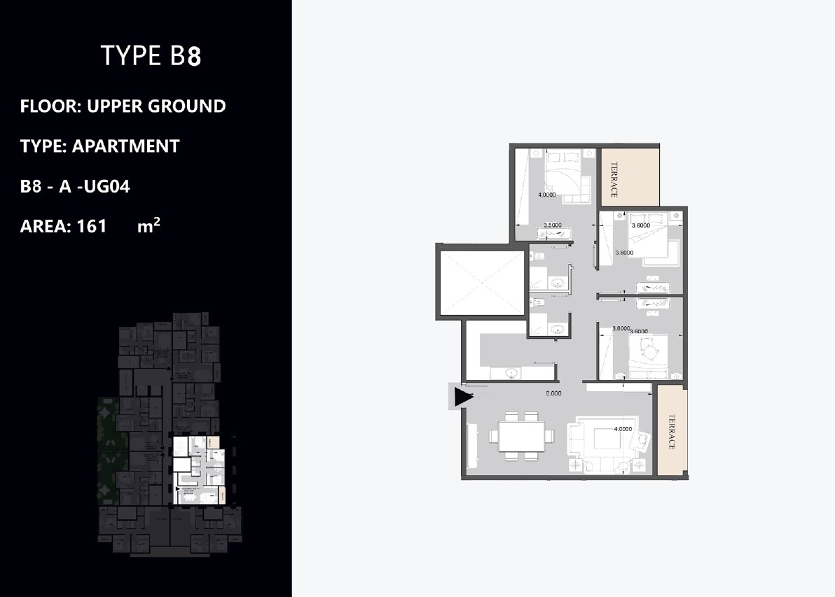 Floor plan for apartment at Peerage Residence