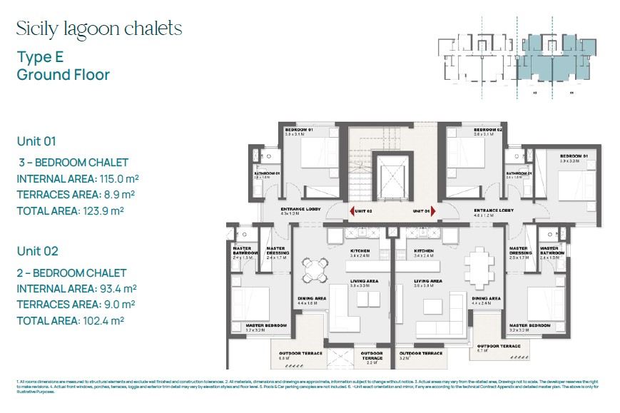 Floor plan for chalet at Solare