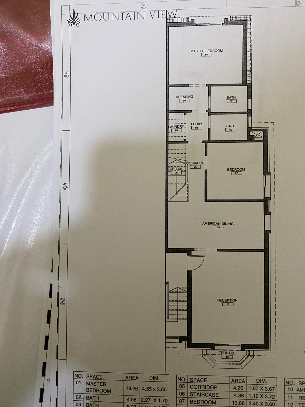 Floor plan for penthouse at Mountain View Chillout Park