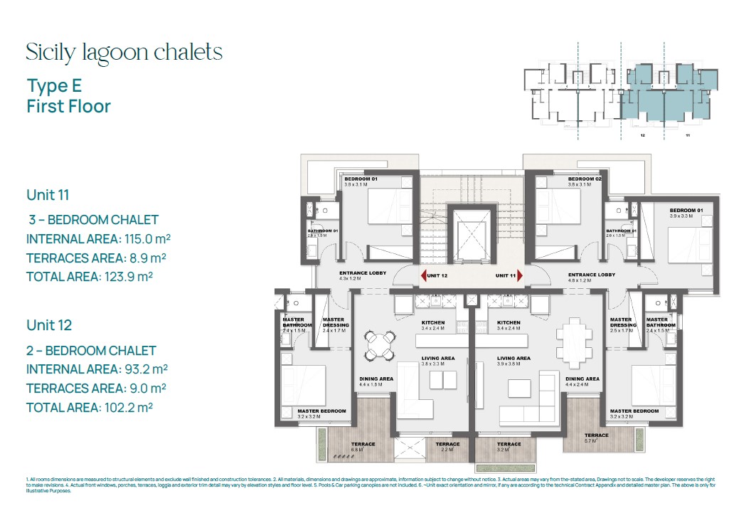 Floor plan for chalet at Solare