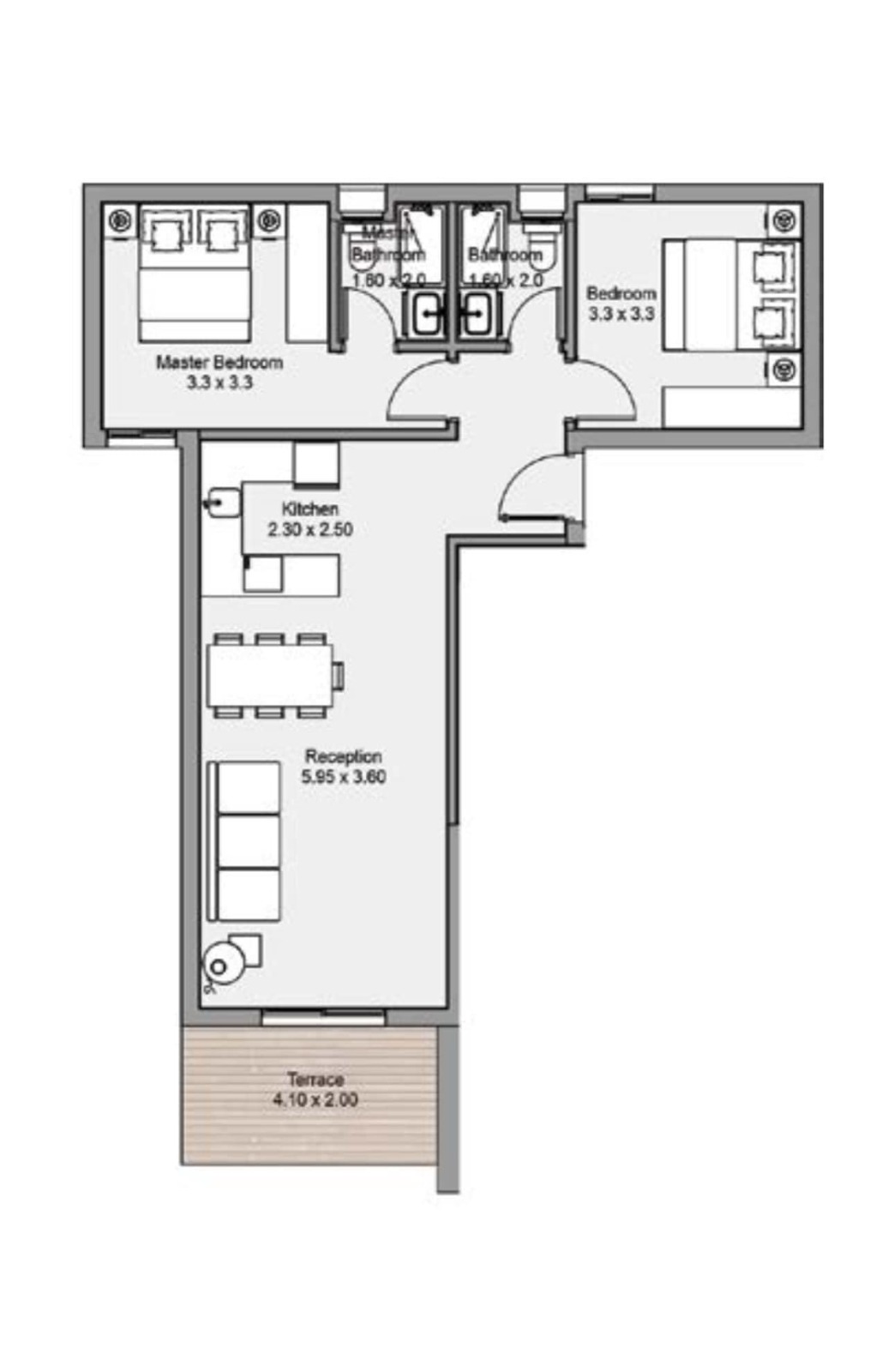 Floor plan for chalet at Salt