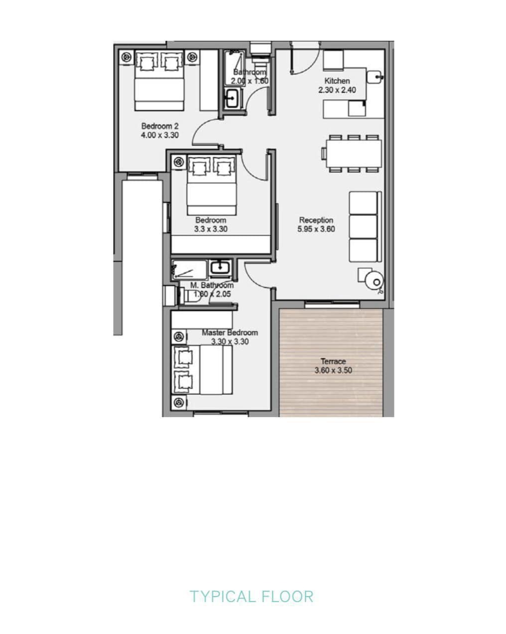 Floor plan for chalet at Salt