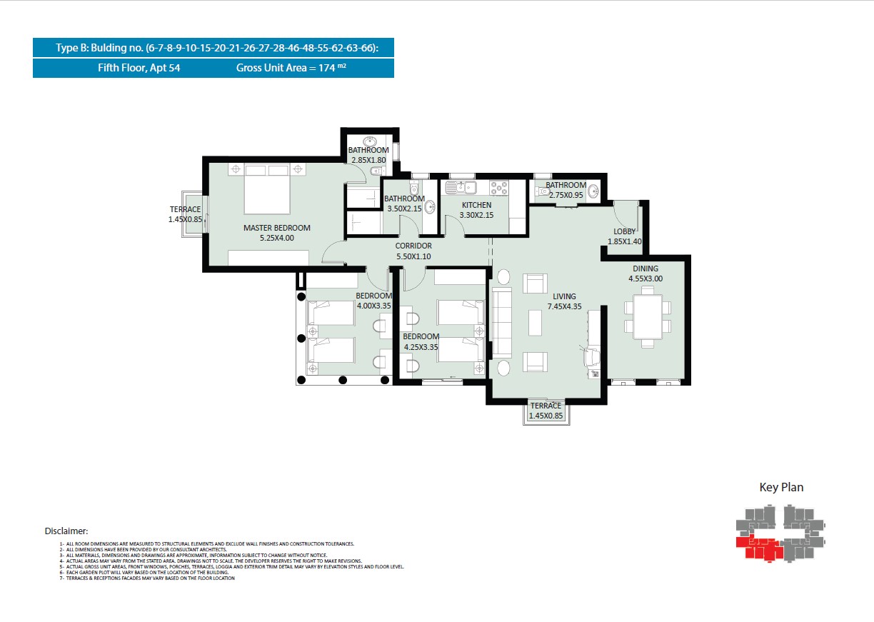 Floor plan for apartment at El Fustat