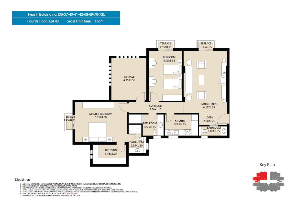 Floor plan for apartment at El Fustat