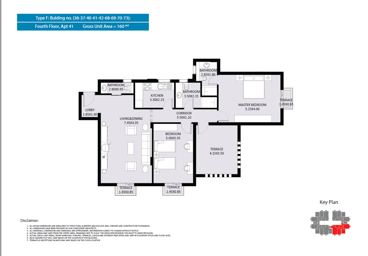 Floor plan for apartment at El Fustat
