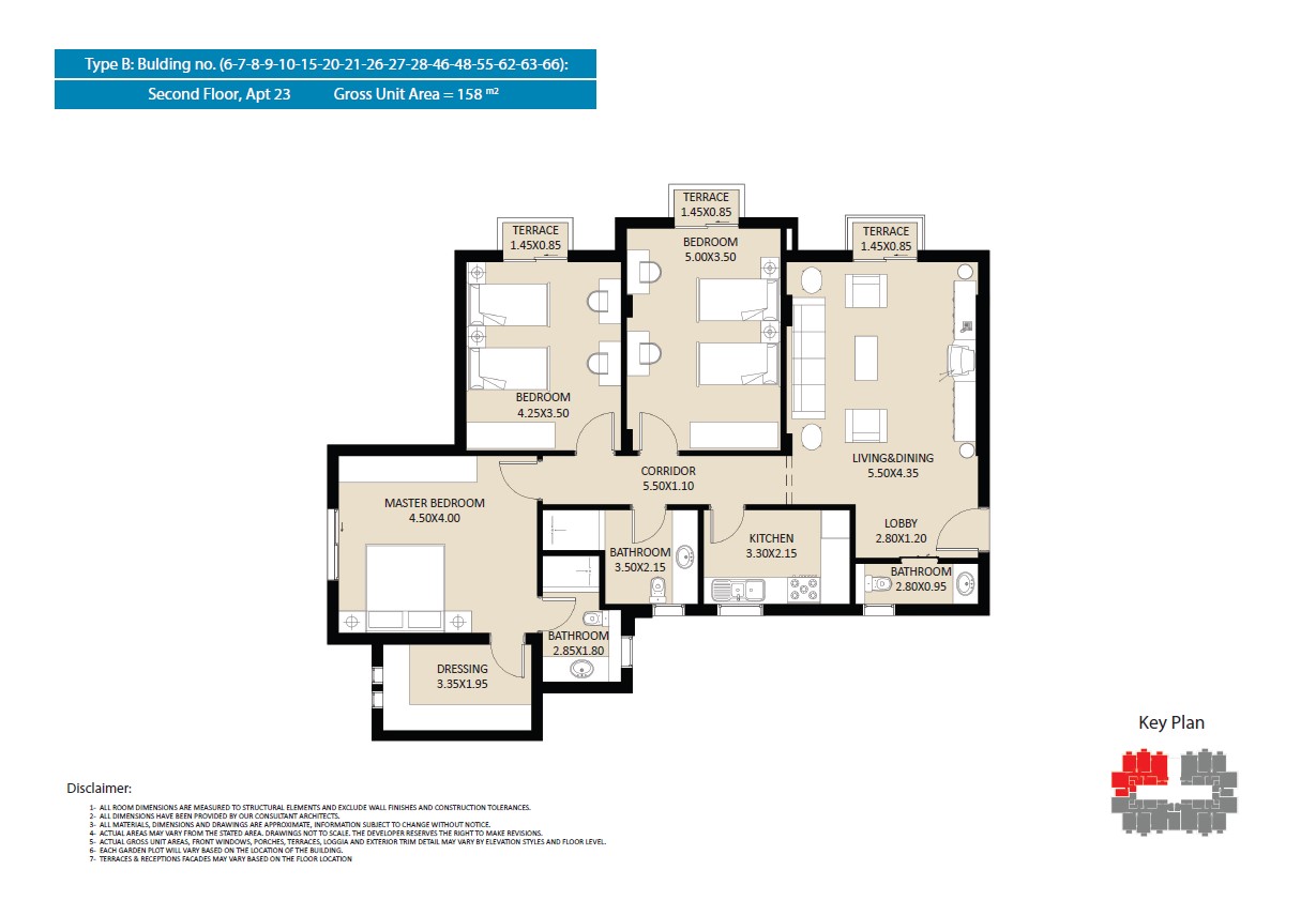Floor plan for apartment at El Fustat