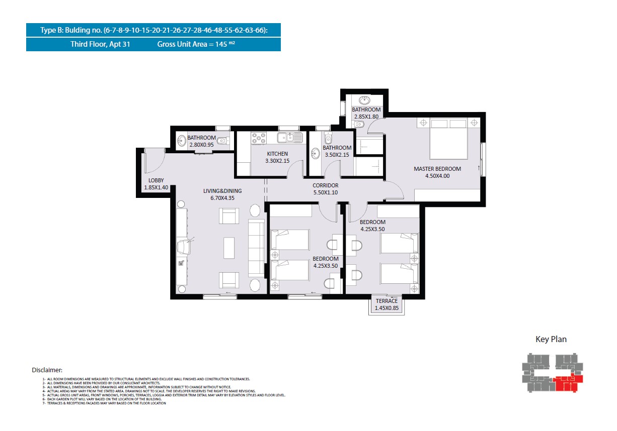Floor plan for apartment at El Fustat