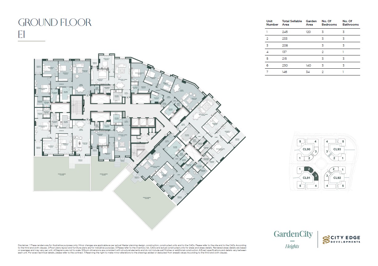 Floor plan for apartment at New Garden City