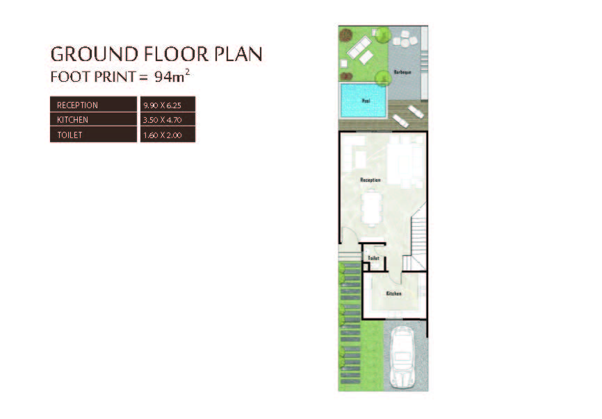 Floor plan for townhouse at The 8