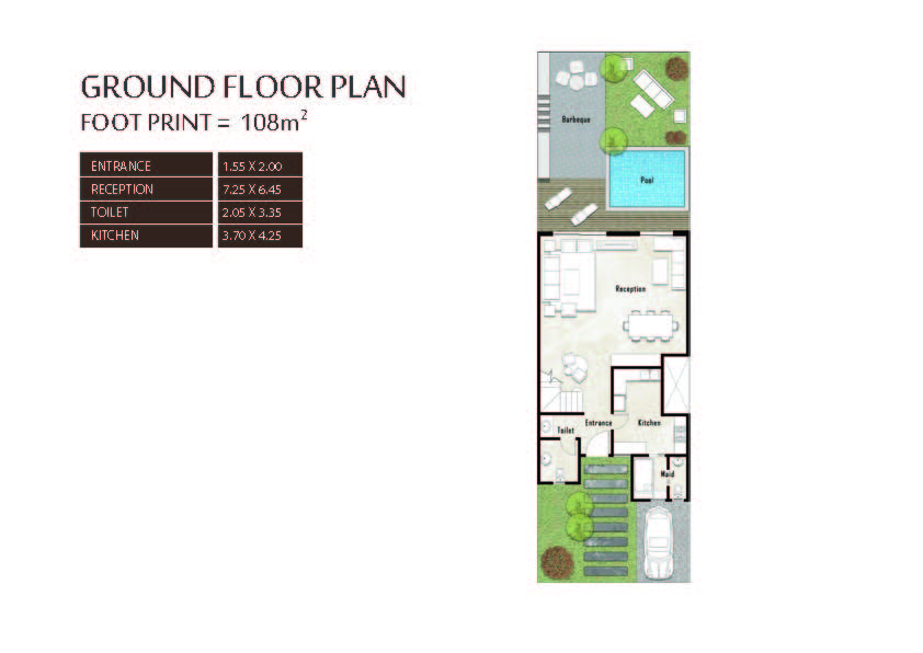 Floor plan for townhouse at The 8 Extension