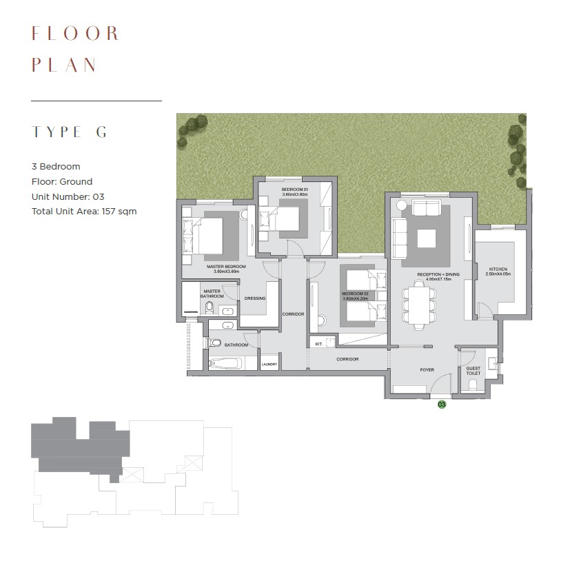 Floor plan for apartment at The Estates Residence