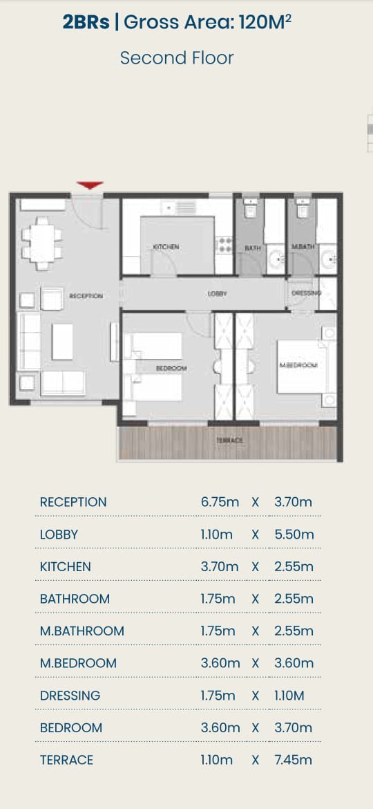 Floor plan for duplex at Aliva Mountain View Mostakbal City