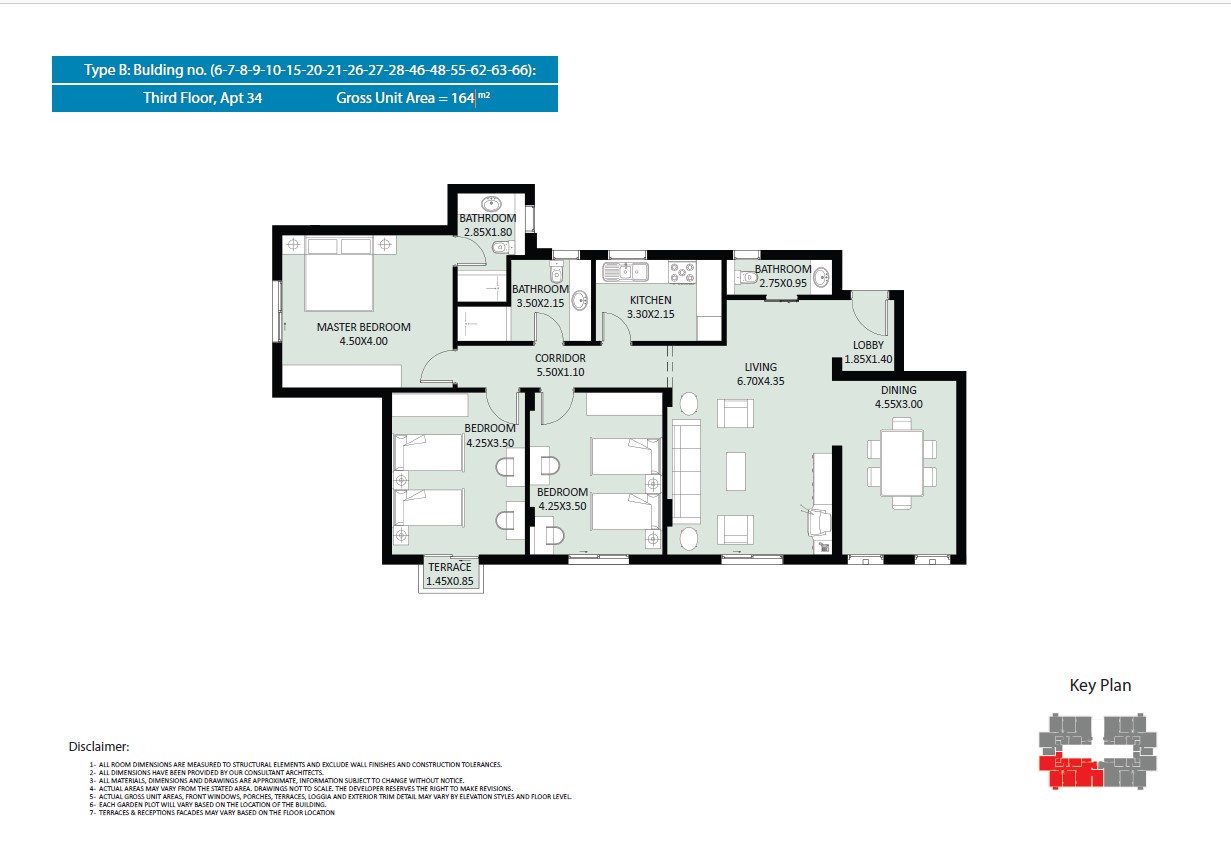 Floor plan for apartment at El Fustat