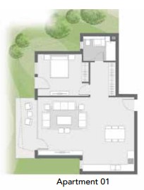 Floor plan for apartment at Badya