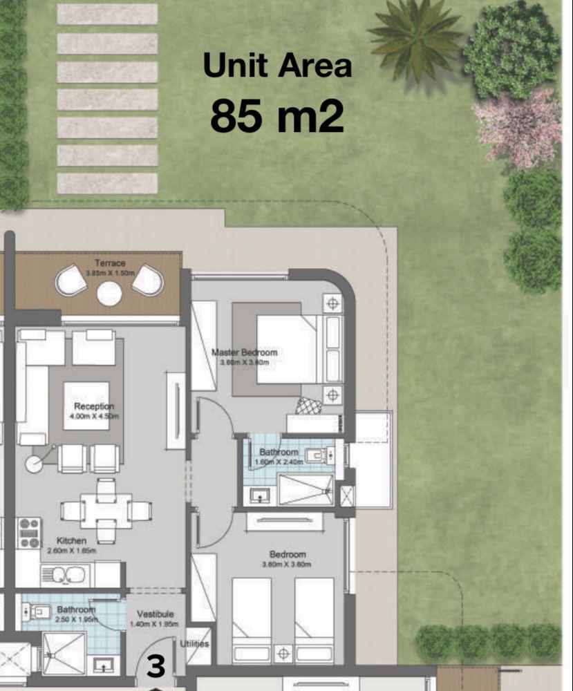 Floor plan for chalet at Koun