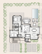 Floor plan for chalet at Almaza Bay