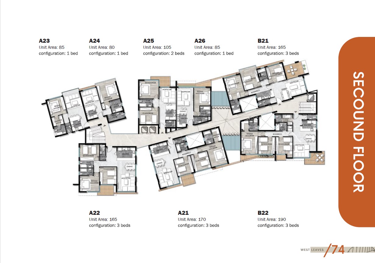 Floor plan for apartment at Leaves
