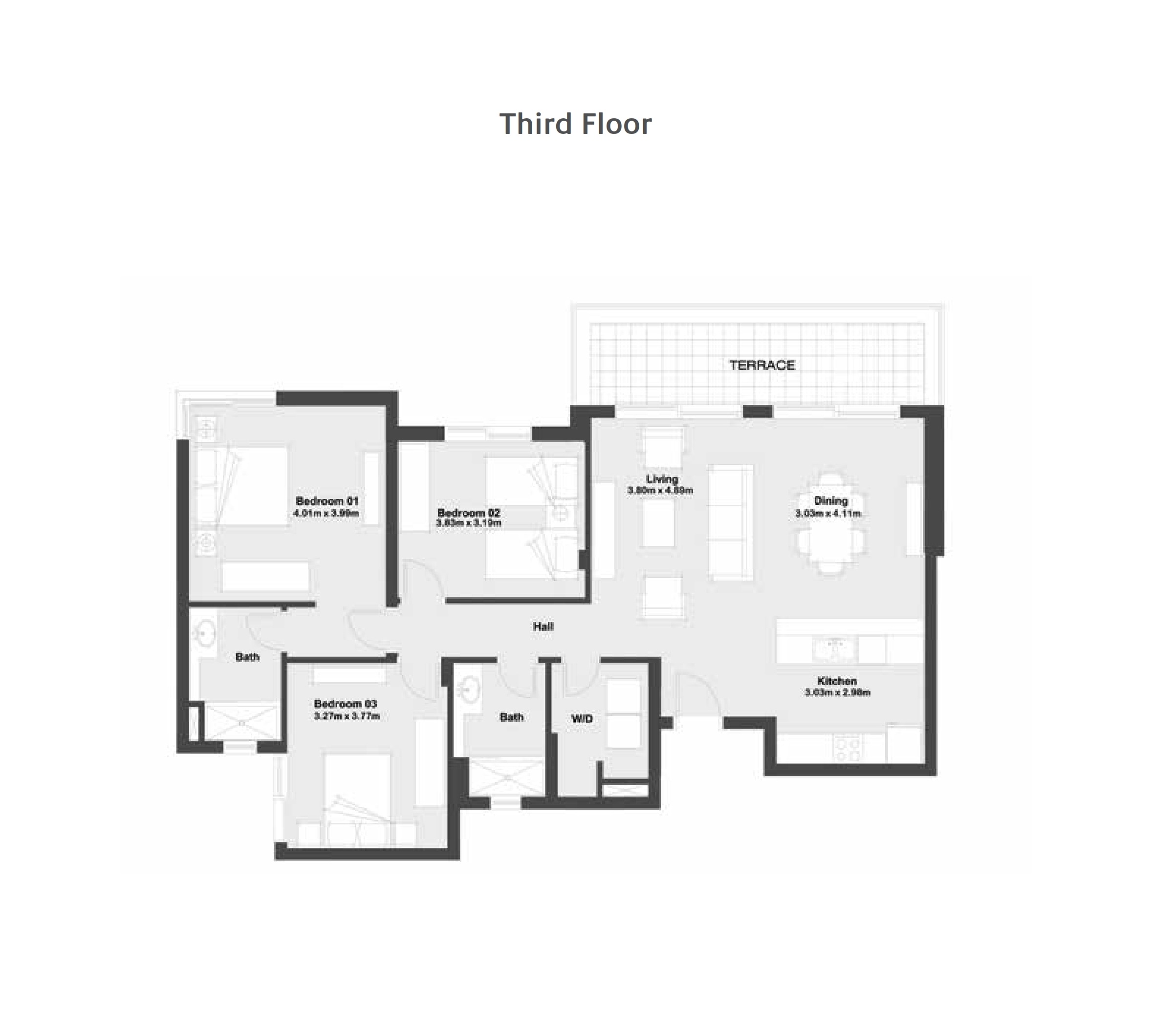 Floor plan for chalet at Marassi