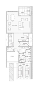 Floor plan for townhouse at Almaza Bay