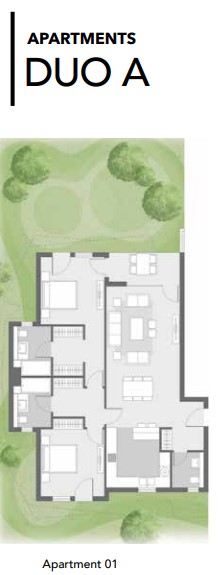 Floor plan for apartment at Badya