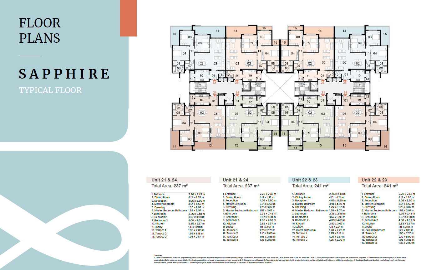 Floor plan for apartment at Mazarine