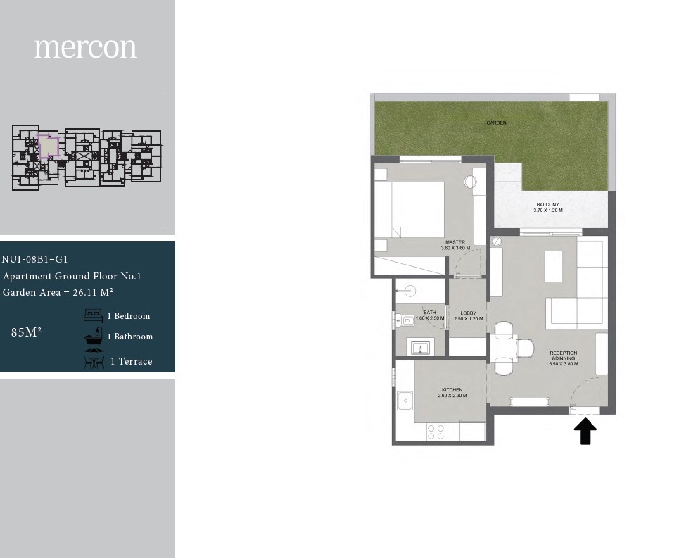 Floor plan for apartment at Nurai